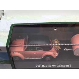 Volkswagen Beetle avec personnages et caravane 1/43 CARARAMA