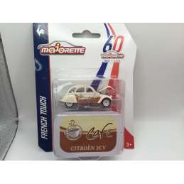 NOUVEAUTE MAJORETTE AVEC BOITE METAL SPECIAL FRANCE CITROËN 2CV CAFE