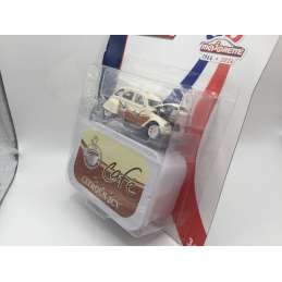 NOUVEAUTE MAJORETTE AVEC BOITE METAL SPECIAL FRANCE CITROËN 2CV CAFE