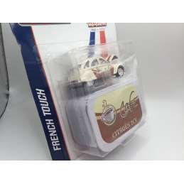 NOUVEAUTE MAJORETTE AVEC BOITE METAL SPECIAL FRANCE CITROËN 2CV CAFE