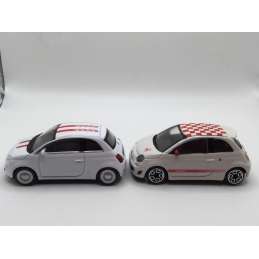 Lot de 2 FIAT 500 ABARTH 1/43 WELLY et BURAGO