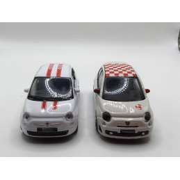 Lot de 2 FIAT 500 ABARTH 1/43 WELLY et BURAGO