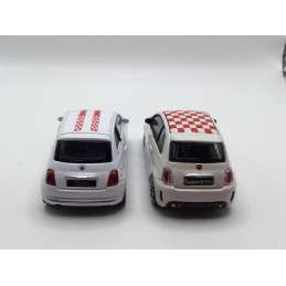 Lot de 2 FIAT 500 ABARTH 1/43 WELLY et BURAGO