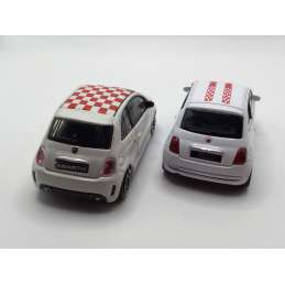 Lot de 2 FIAT 500 ABARTH 1/43 WELLY et BURAGO