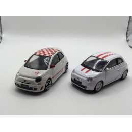 Lot de 2 FIAT 500 ABARTH 1/43 WELLY et BURAGO