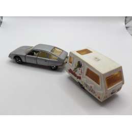 CITROËN CX + CARAVANE ST TROPEZ MAJORETTE MADE IN FRANCE