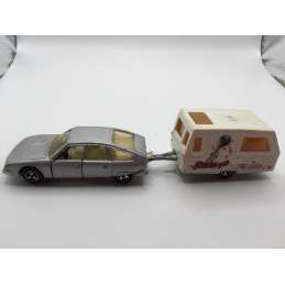 CITROËN CX + CARAVANE ST TROPEZ MAJORETTE MADE IN FRANCE