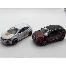 RENAULT MEGANE RS + PEUGEOT 3008 MAJORETTE NOREV