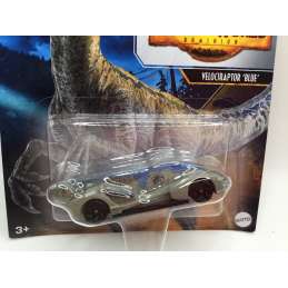 VELOCIRAPTOR BLUE JURASSIC WORLD HOTWHEELS CARACTER CARS