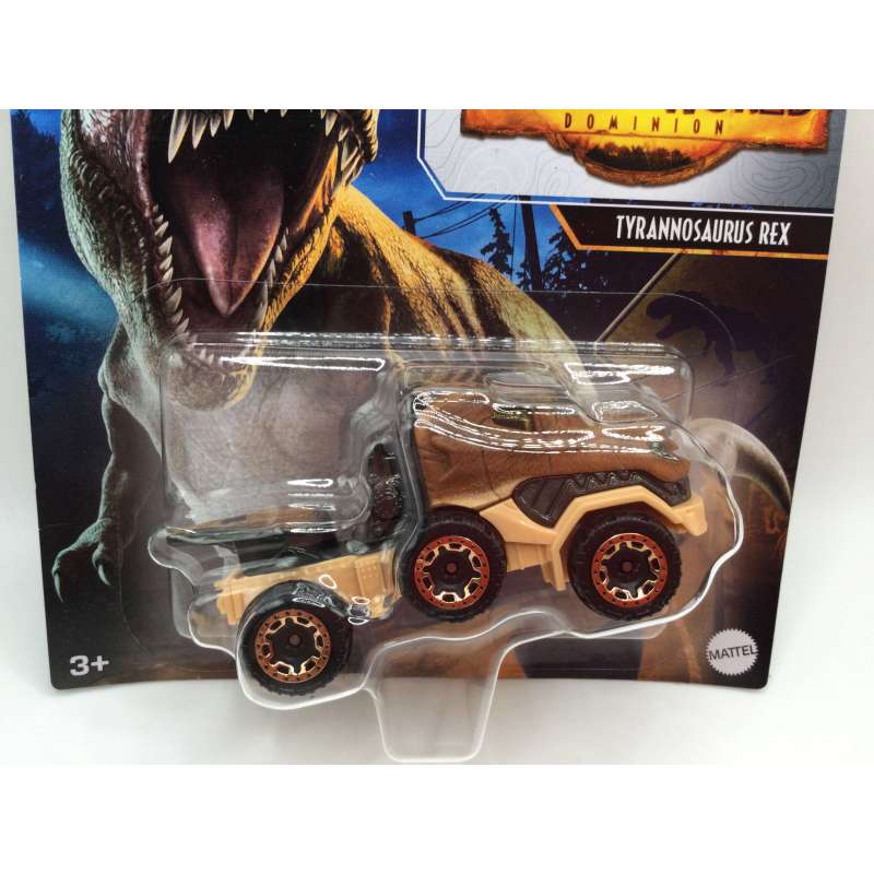 TYRANNOSAURUS JURASSIC WORLD HOTWHEELS CARACTER CARS