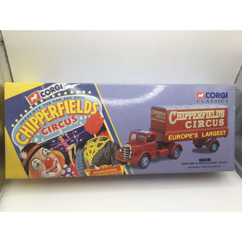 CIRQUE CHIPPERFIELDS BEDFORD O ARTICULATED TRUCK CORGI CLASSICS