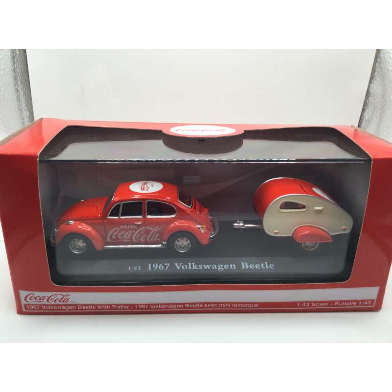 VOLKSWAGEN BEETLE COCA-COLA 1/43 AVEC REMORQUE