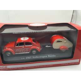 VOLKSWAGEN BEETLE COCA-COLA 1/43 AVEC REMORQUE