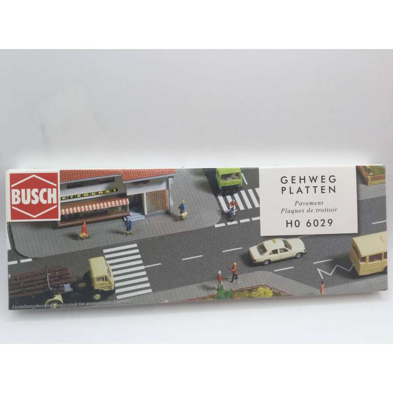 PLAQUES DE TROTTOIR 1/87 BUSCH HO 6029