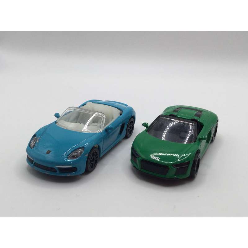 AUDI R8 + PORSCHE 718 BOXTER MAJORETTE