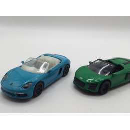 AUDI R8 + PORSCHE 718 BOXTER MAJORETTE