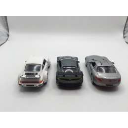 Lot de 3 MAJORETTE ASTON MARTIN MERCEDES PORSCHE