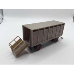 REMORQUE TRANSPORT D'ANIMAUX WIKING 1/87 HO