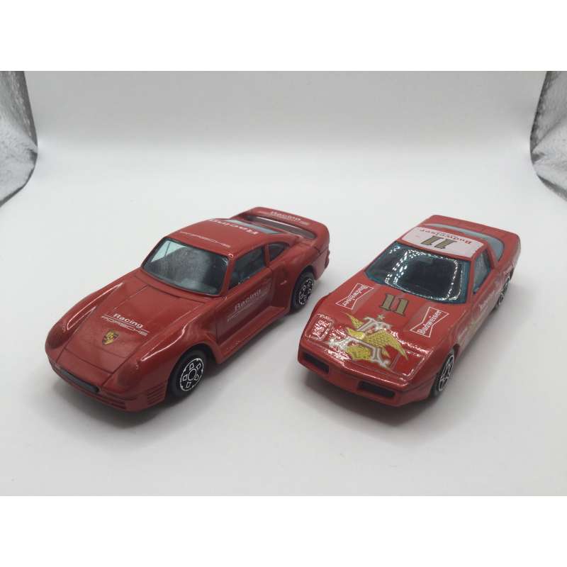 PORSCHE 959 + CHEVROLET CORVETTE BURAGO 1/43