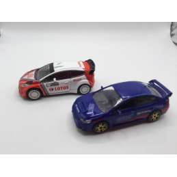 LOT DE 2 VOITURES DE RALLY FORD FIESTA WRC SUBARU WRX STI NOREV MAJORETTE