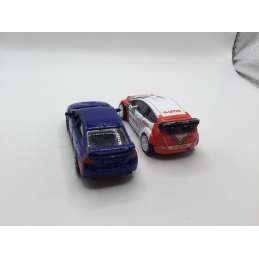 LOT DE 2 VOITURES DE RALLY FORD FIESTA WRC SUBARU WRX STI NOREV MAJORETTE