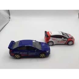 LOT DE 2 VOITURES DE RALLY FORD FIESTA WRC SUBARU WRX STI NOREV MAJORETTE