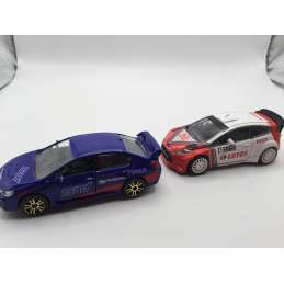 LOT DE 2 VOITURES DE RALLY FORD FIESTA WRC SUBARU WRX STI NOREV MAJORETTE