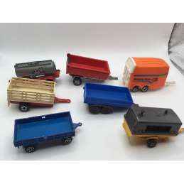 LOT DE PETITE REMORQUES MAJORETTE MATCHBOX...