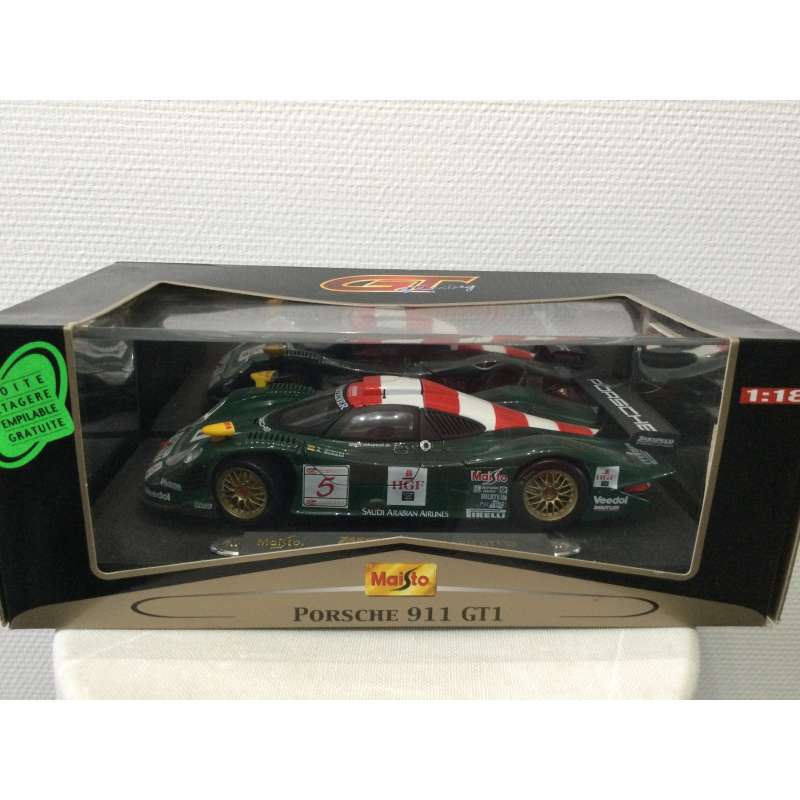 PORSCHE 911 GT1 98 GT RACING MAISTO 1/18