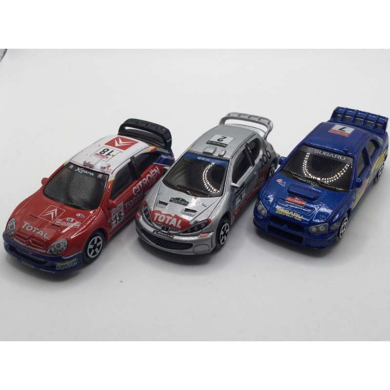 LOT MAJORETTE WRC PEUGEOT CITROËN SUBARU