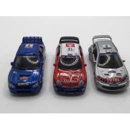 LOT MAJORETTE WRC PEUGEOT CITROËN SUBARU