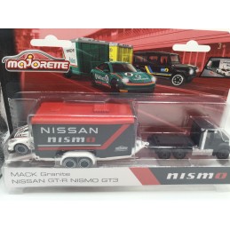 Majorette race trailer MACK Granite NISSAN GT-R NISMO GT3